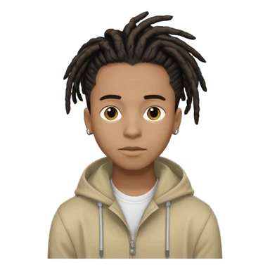 Summrs the rapper, young Black man with short dreadlocks, stylish streetwear, confident expression, inspired by his real-life appearance sticker