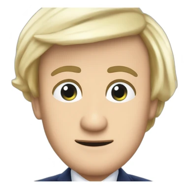 Macron sur marine lepen sticker