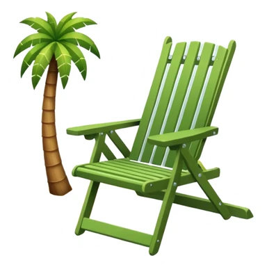 silla de playa y palmeras  sticker