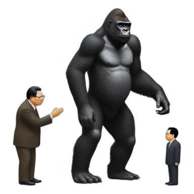 Gorilla meeting Kim yong un sticker