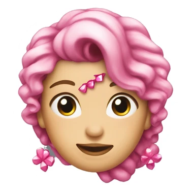 Lazo rosa con brillantes sticker