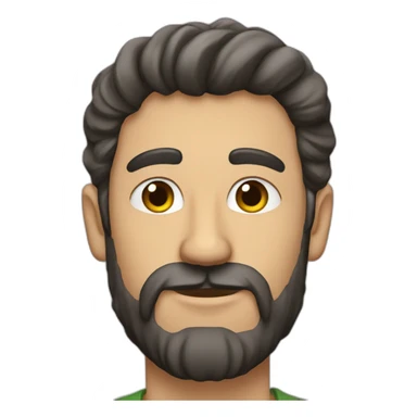 Hombre moreno con barba y delgado sticker