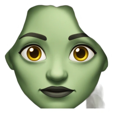 rough female orc wrinkles sticker