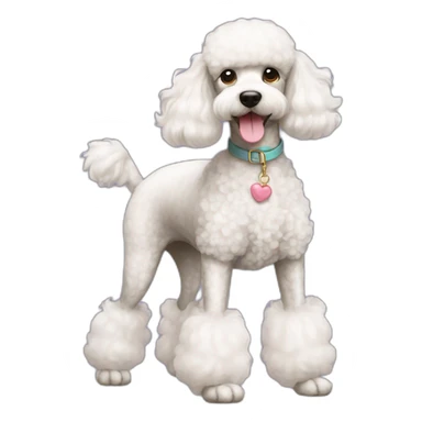 Dog Standart Poodle full body sticker