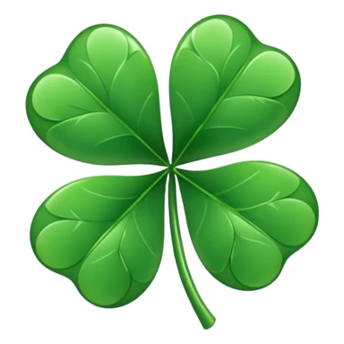 Lucky clover charm – green four-leaf clover.
 sticker