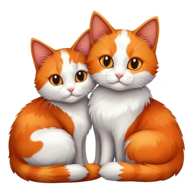 two cats cuddling together sticker