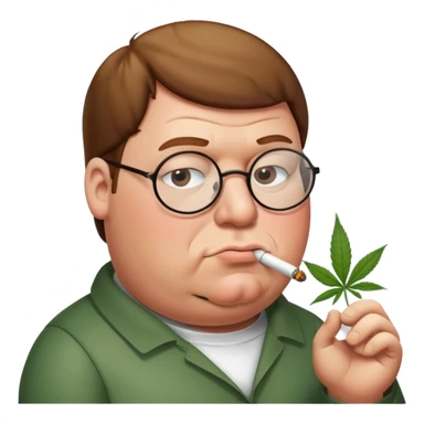 Peter griffin smoking weed sticker