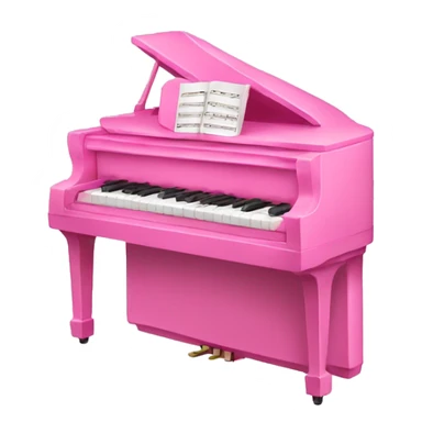 Pink piano sticker