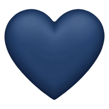 Small  Matt dark  midnight  blue simple heart sticker