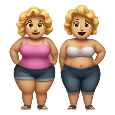 Two fat babes in love  sticker