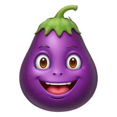 Crazy eggplant sticker