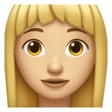 chica con flequillo rubio sticker