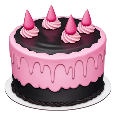 black pink cake sticker