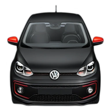 VW up GTI noire sticker