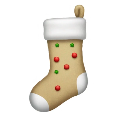Beige Christmas sock sticker
