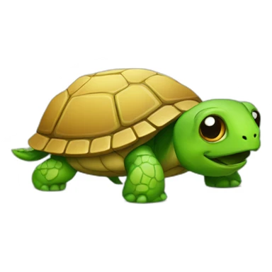 turtle with mahjong head sticker