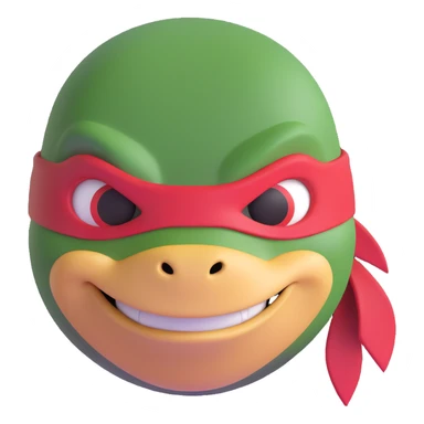 the face of the red ninja turtle in the movie Mutant Mayhem sticker
