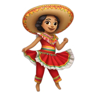 mexican foklore dancer sticker