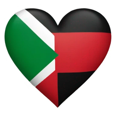 Palestine flag heart sticker