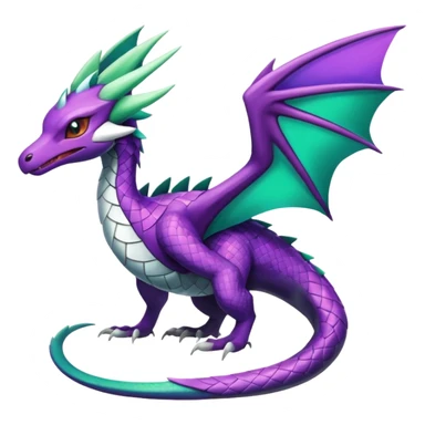 Shiny Green and Purple Noivern-Salazzle-Seviper-Silvally-Dialga-fusion sticker