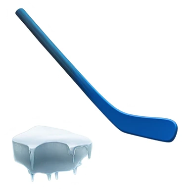 ice hockey stick hitting puck sticker