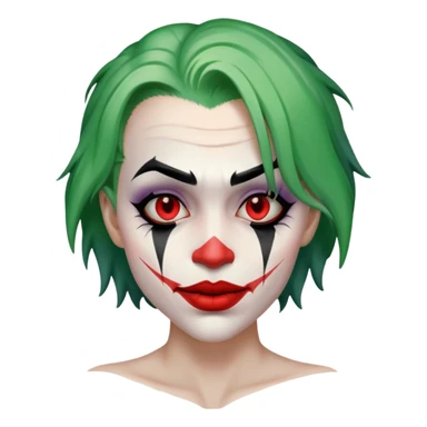 joker face with human skin sticker