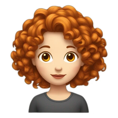Fille rousse avec des cheveux bouclés  sticker