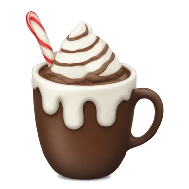 Hot chocolate with cream in a mug  sticker