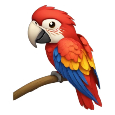 Scarlet Macaw Full Body sticker