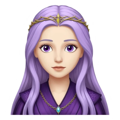 Hande Erçel as a lady from game of thrones from Starfall. Her eyes are lilac. sticker