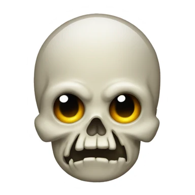 Mówi emoji fused with skull emoji sticker