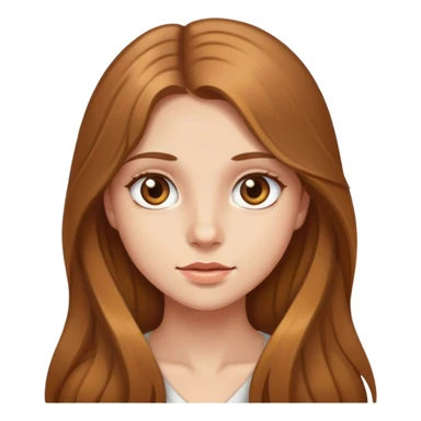Long Light brown hair hazel eyes girl sticker