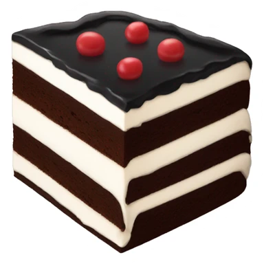 Black layer cake sticker