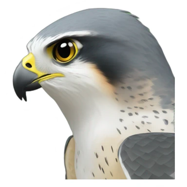 Peregrine falcon on a spreadsheet sticker