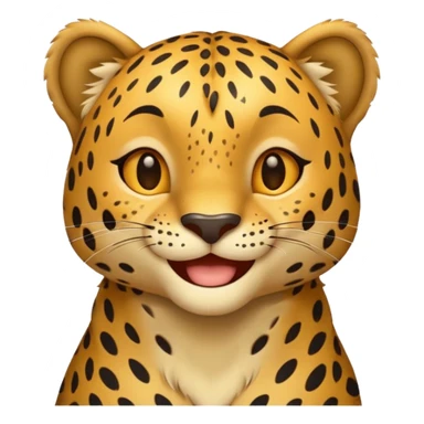 happy leopard  sticker