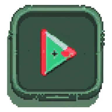 red video streaming icon with play button sticker