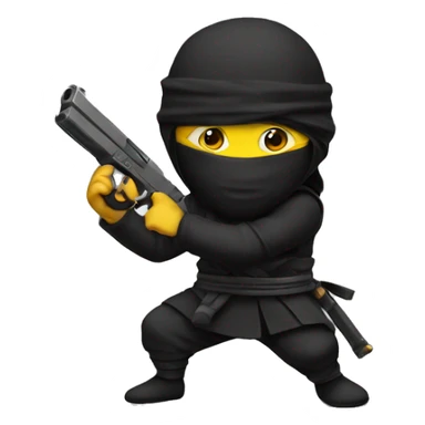 A ninja with a gun sticker