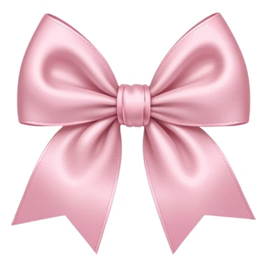 light pink ribbon bow sticker
