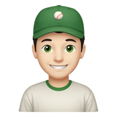 older-teenage-boy-dark-hair-green-eyes-tshirt-smiling-with-teeth-showing-baseball hat on sideways sticker
