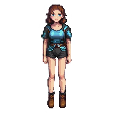 full body female human character sticker