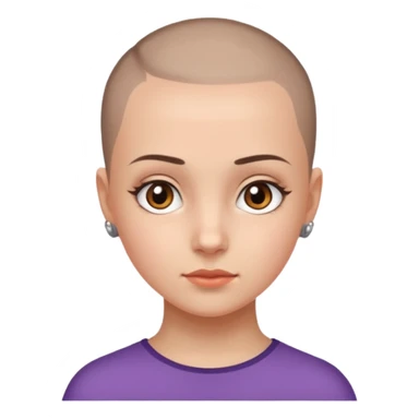 girl with side of head shaved sticker