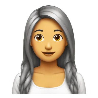 Chica con rizo y poco pelo largo sticker