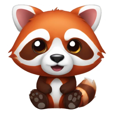 Red panda with alt shaker sticker