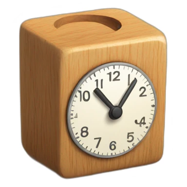 3d toon wooden timer sticker