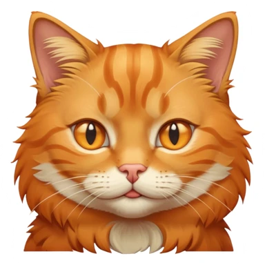 Orange Tabby Cat squinting  sticker
