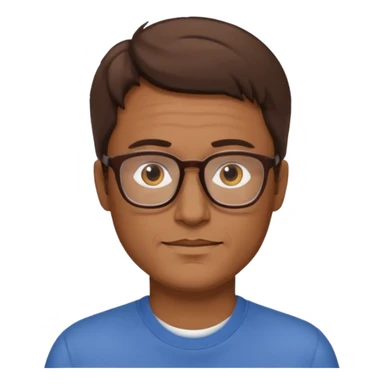 homme brun age moyen brun lunettes sticker