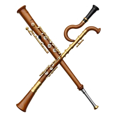 oboe with cane sticker
