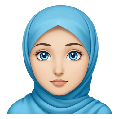 Turkish beautiful finish Konya girl blue eyes with ramadan design hijab  sticker