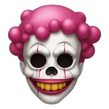 Clown skull sticker