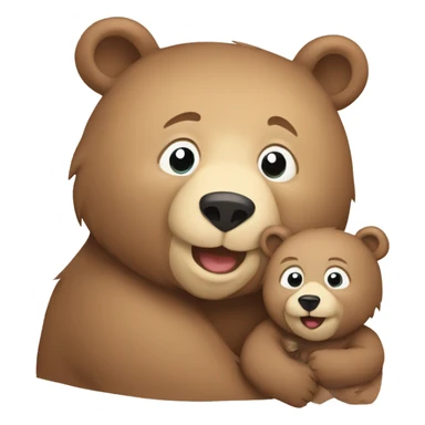 Momma bear and baby bear sticker